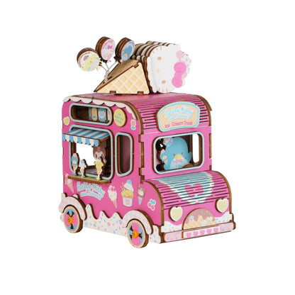 3D Wooden Music Box Puzzle: Hello Kitty® Ice Cream Truck