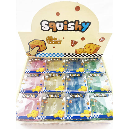 Colorful Cheese Cube Coconut Oil Squishy Toy: MIX COLOR / ONE(12)