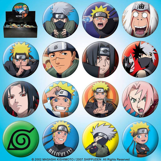 Naruto Button Asst-1pc