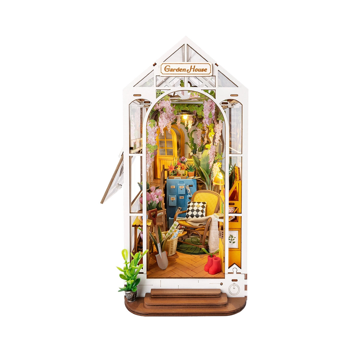Rolife Book Nook Shelf Insert - Holiday Garden House