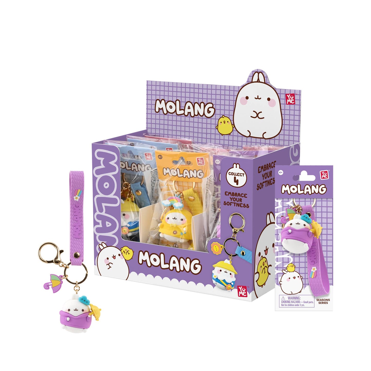 YuMe Molang Weather Series Collectible Keychains with Strap