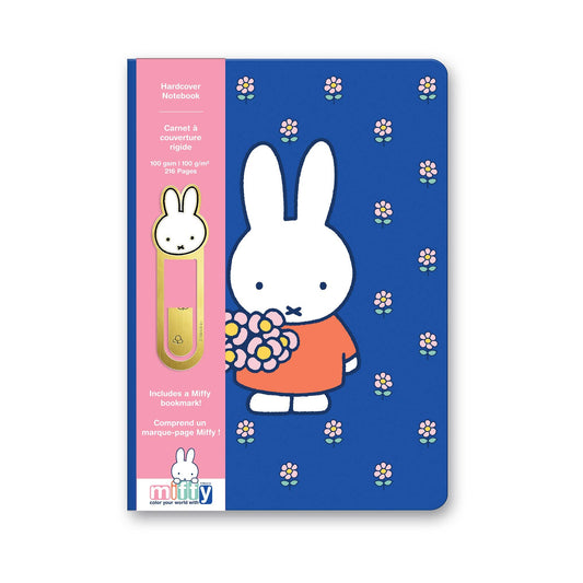 Miffy Dreamy Petals Hardcover Notebook with Enamel Bookmark
