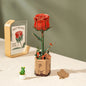 Rolife DIY Wooden Flower Red Rose