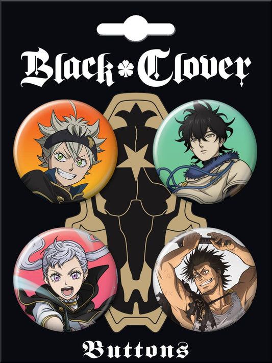 Black Clover Four Button Set 2