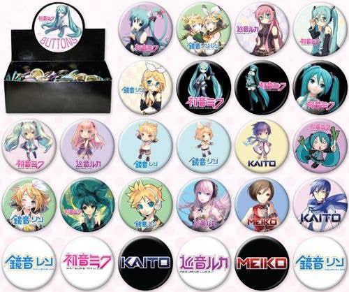 Hatsune Miku Button Asst-1pc