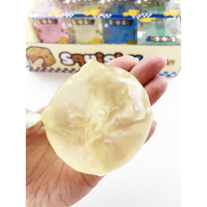 Colorful Cheese Cube Coconut Oil Squishy Toy: MIX COLOR / ONE(12)