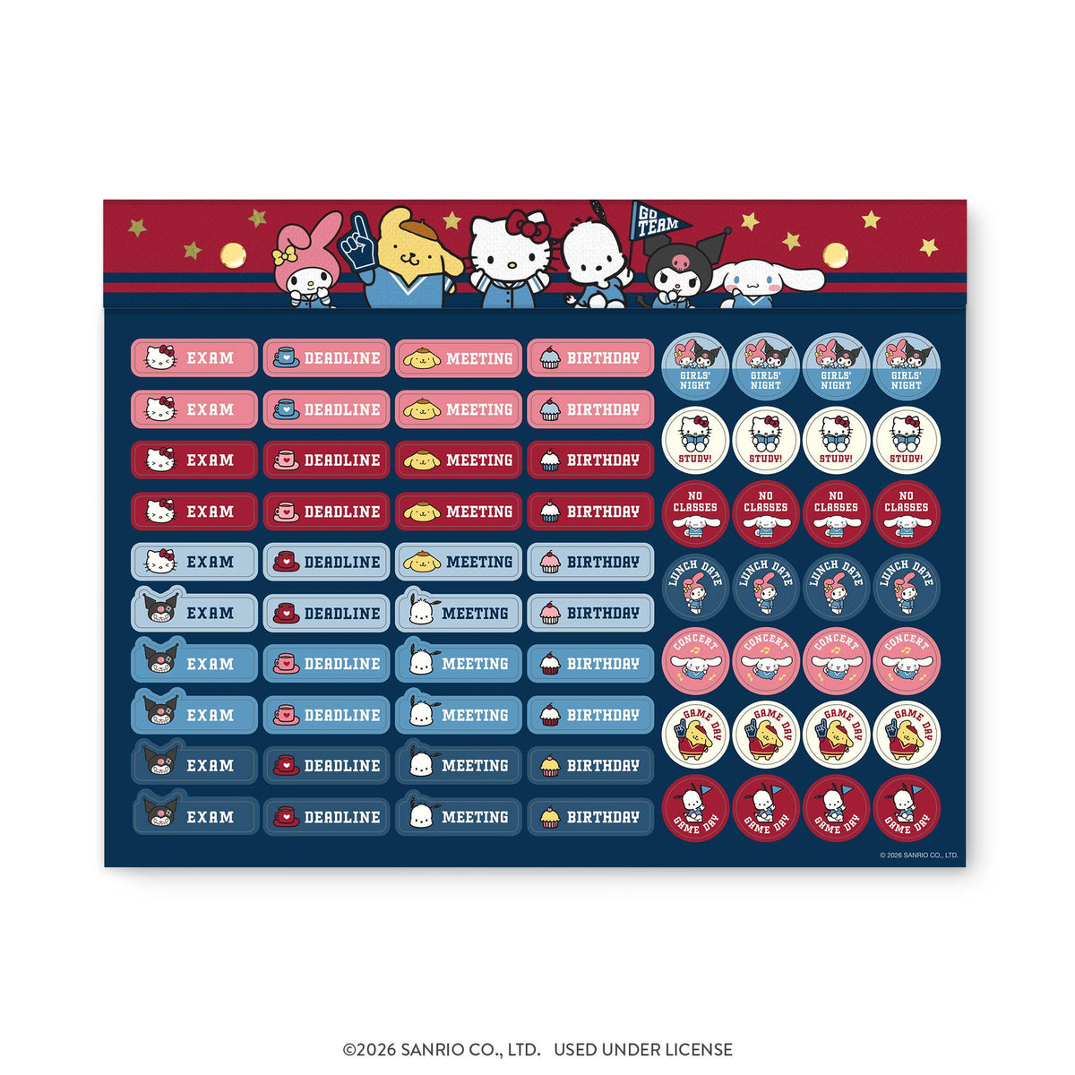 Hello Kitty and Friends Varsity Weekly Desk Pad