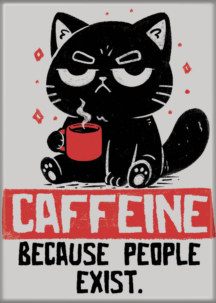 EduEly Caffeine Cat Magnet