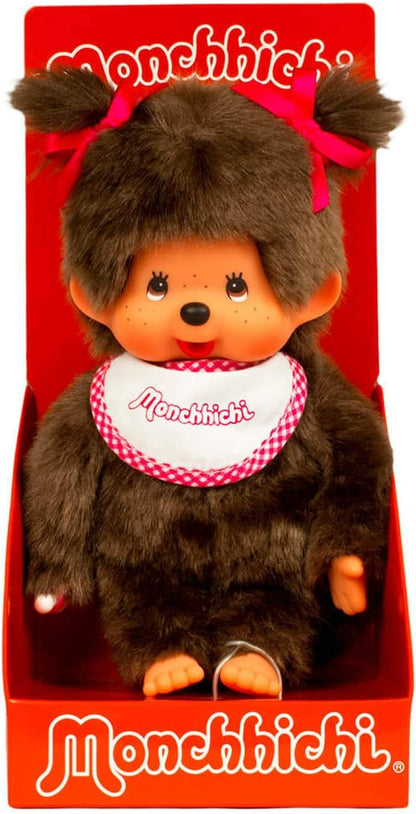 Monchhichi Standard Girl with Pink Bib