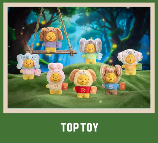 TOPTOY Disney Winnie the Pooh Animal Fairy Tale Book Series Plush Pendant Blind Box