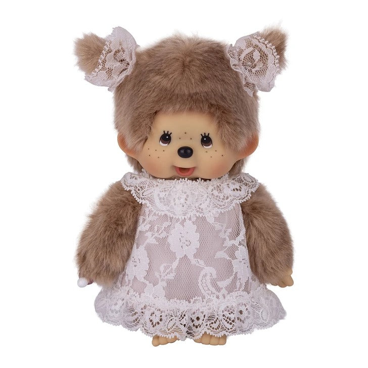 Monchhichi White Lace Dress Beige Girl