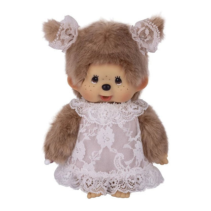 Monchhichi White Lace Dress Beige Girl