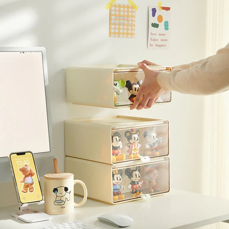 923 Pull-out Drawer Blind Box Display Storage Box - Cream