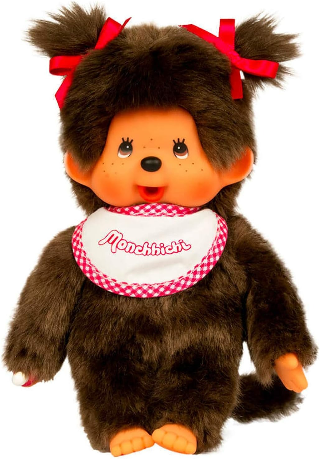 Monchhichi Standard Girl with Pink Bib
