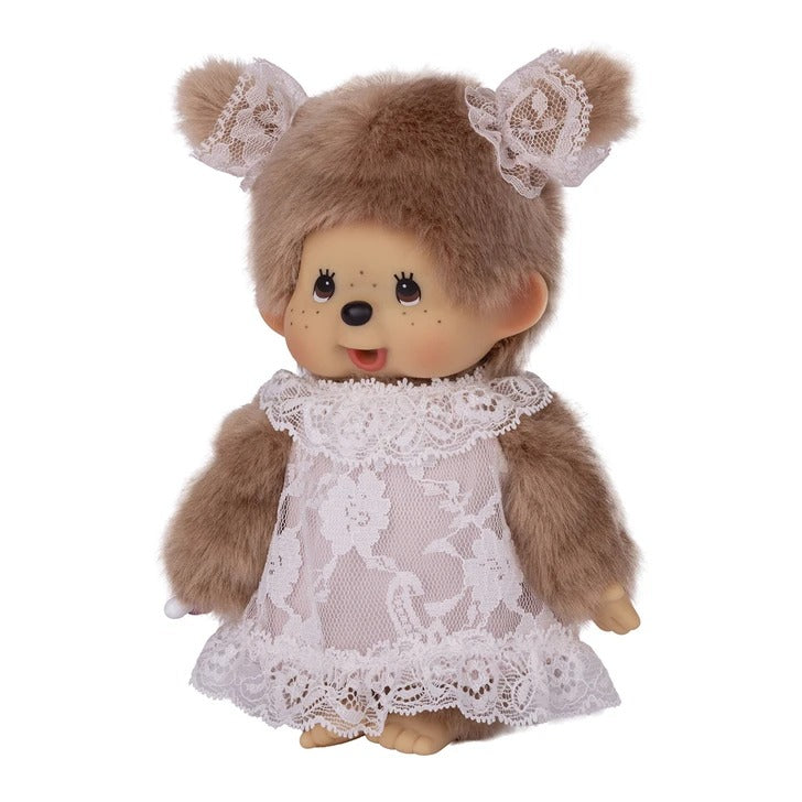 Monchhichi White Lace Dress Beige Girl