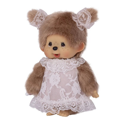 Monchhichi White Lace Dress Beige Girl