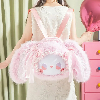 EMMA Ear-hanging Rabbit Backpack (PINK)