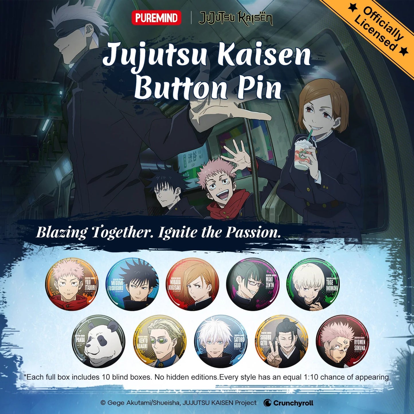 Jujutsu Kaisen Button Pin Blind Box
