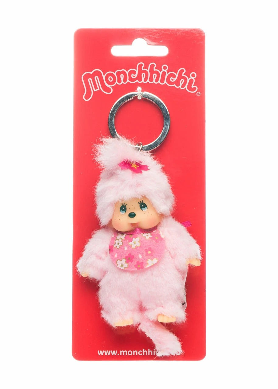 Monchhichi Cherry Blossom Keychain