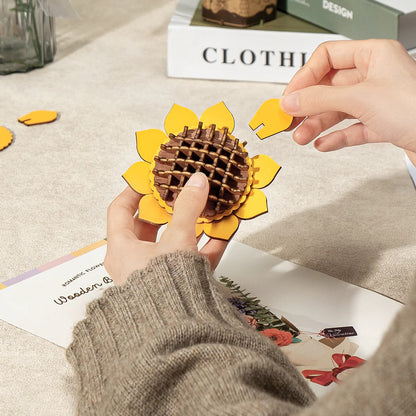 Rolife Sunflower Wood Craft