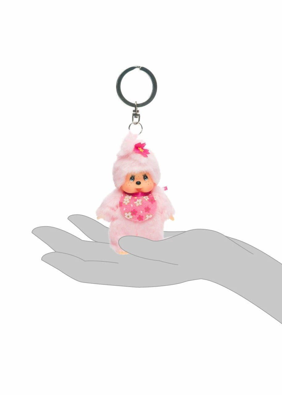 Monchhichi Cherry Blossom Keychain