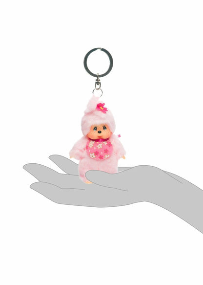 Monchhichi Cherry Blossom Keychain