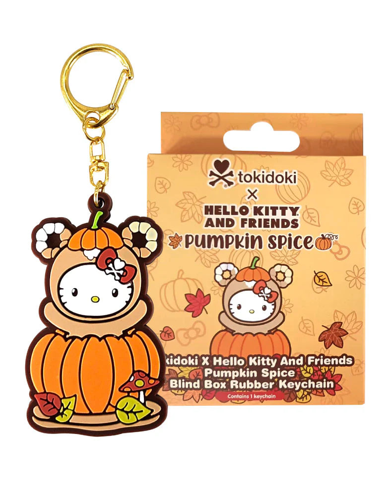 Tokidoki x Hello Kitty & Friends Pumpkin Spice Collection Rubber Keychain Blind Box